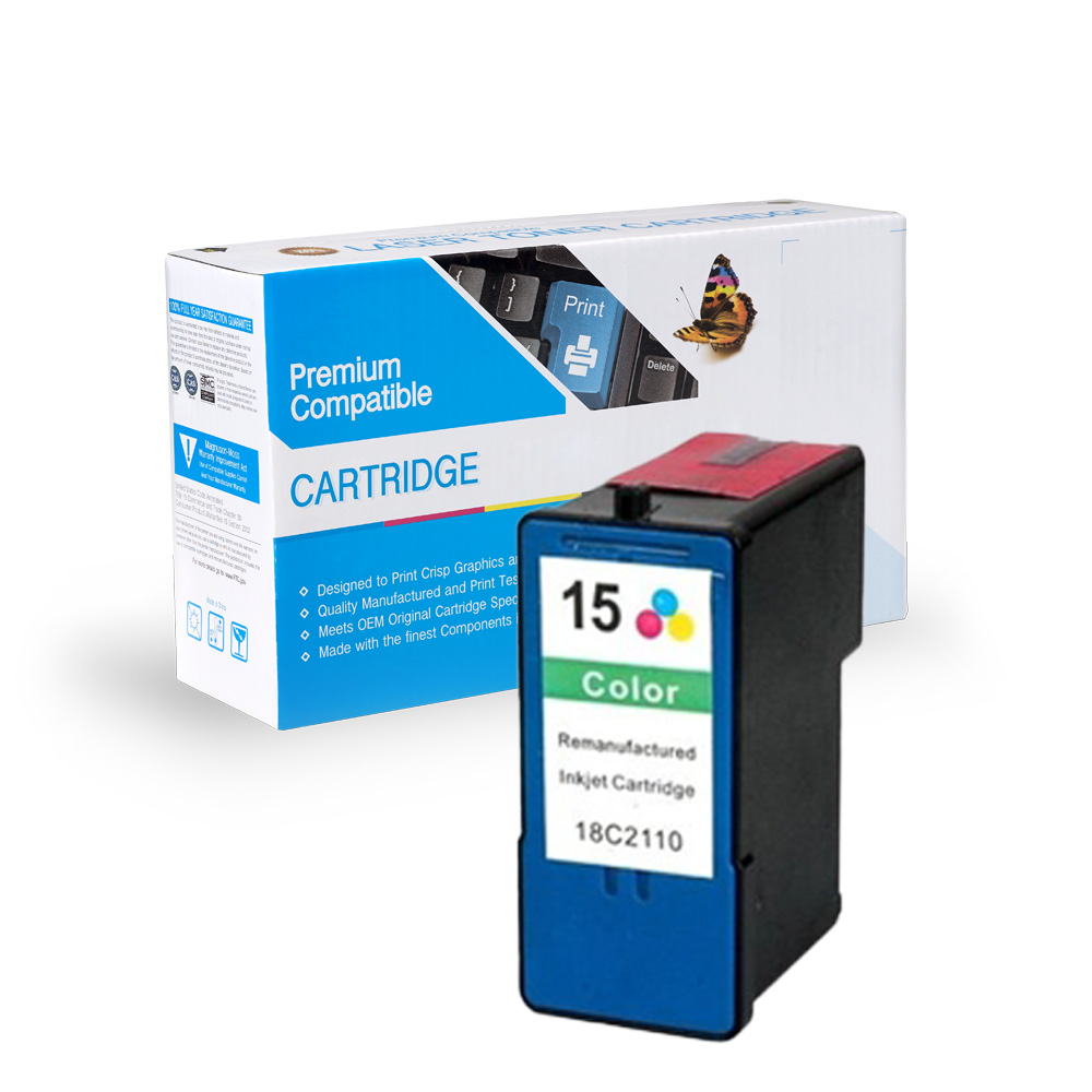 Lexmark Remanufactured Ink Cart 18C2110, No.15 Color Image