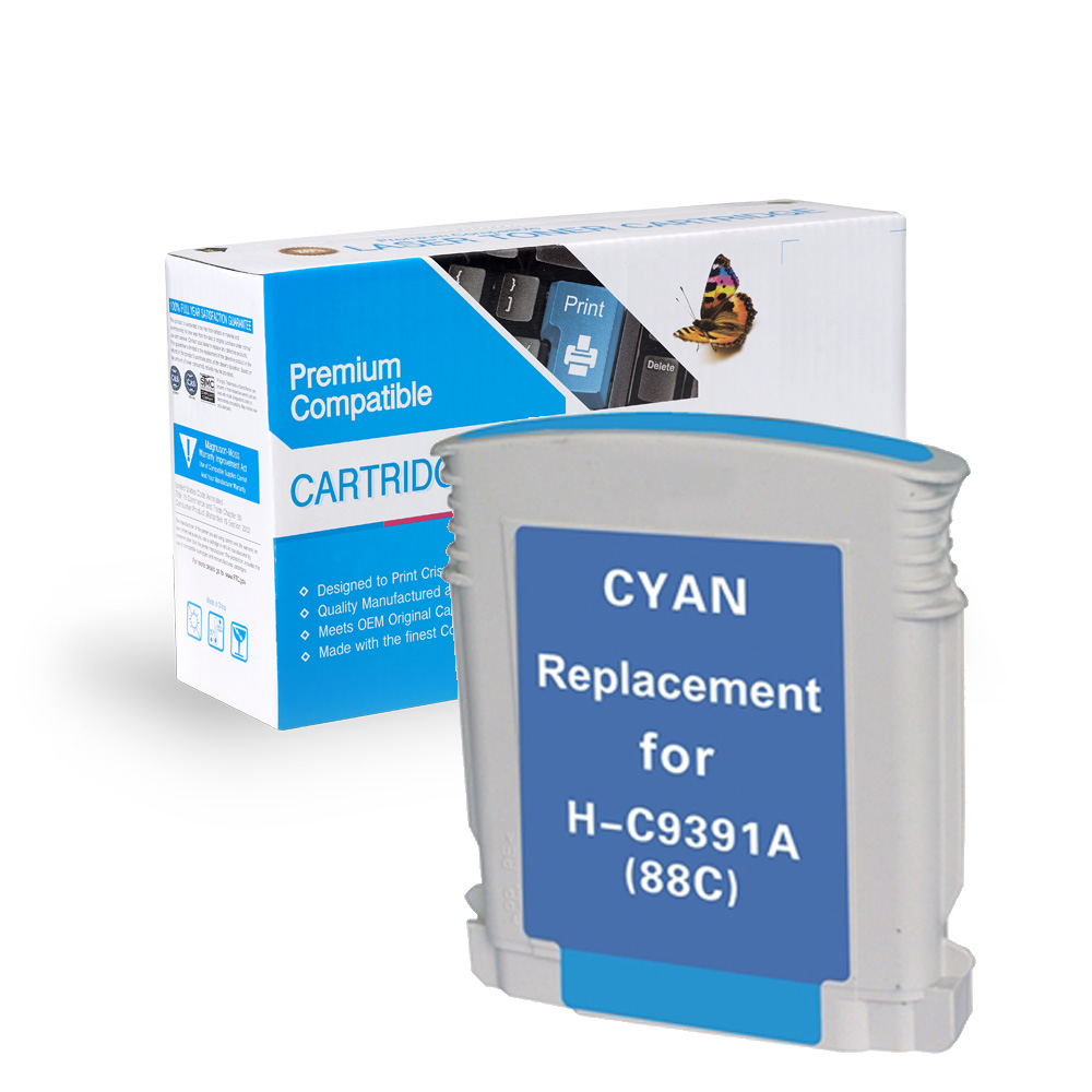 HP Remanufactured Ink Cart C9391AN/9386AN No. 88XL Cyan Image