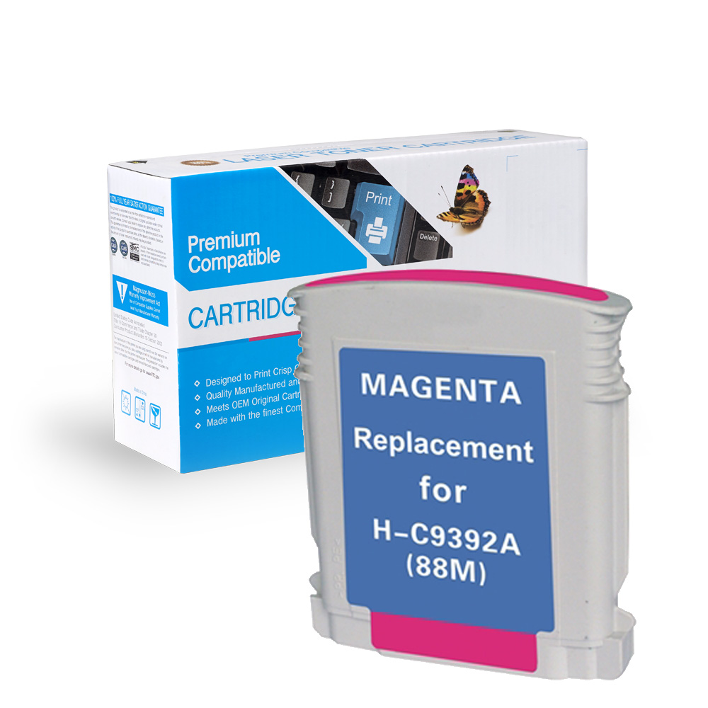 HP Remanufactured Ink Cart C9392AN/C9387AN No. 88XL Magenta Image