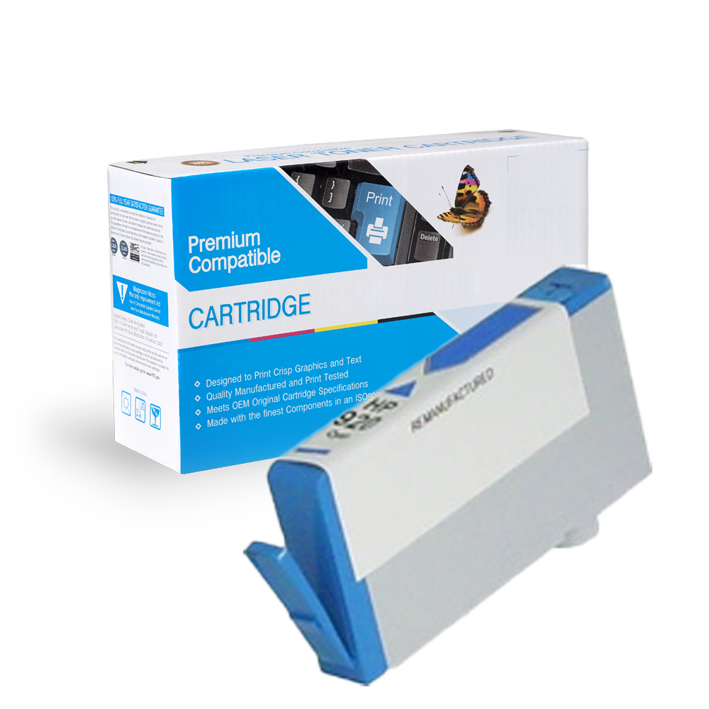 HP Remanufactured Ink Cart CD972AN, CD634AN, HP 920XL Cyan Image