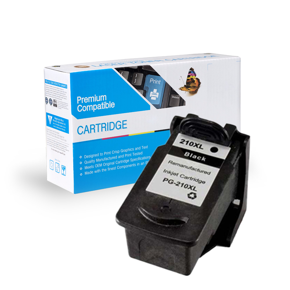 Canon Remanufactured Ink Cart PG-210XL BK / PG-210 Bk Image